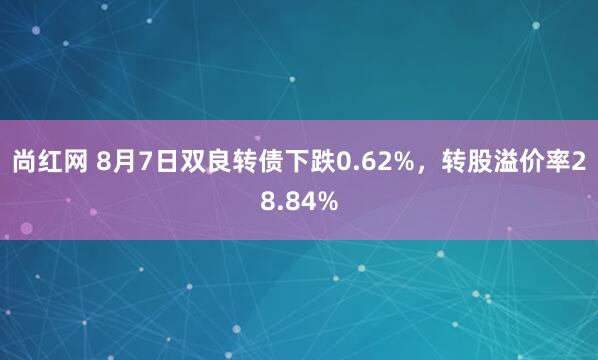 尚红网 8月7日双良转债下跌0.62%，转股溢价率28.84%
