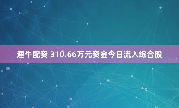 速牛配资 310.66万元资金今日流入综合股